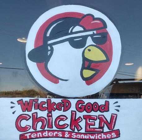 Logo Painted on window